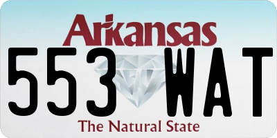 AR license plate 553WAT