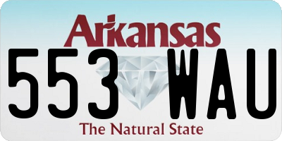 AR license plate 553WAU