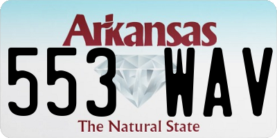 AR license plate 553WAV