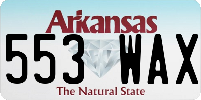 AR license plate 553WAX
