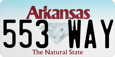 AR license plate 553WAY