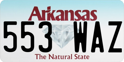 AR license plate 553WAZ