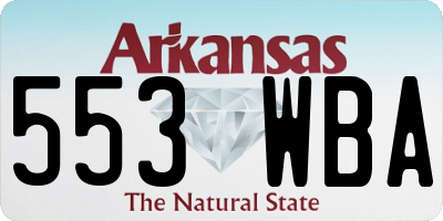 AR license plate 553WBA