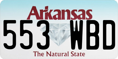 AR license plate 553WBD