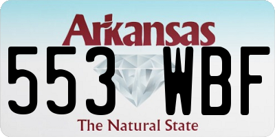 AR license plate 553WBF