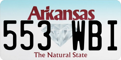AR license plate 553WBI