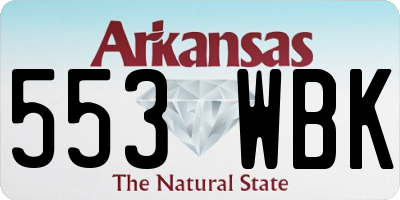 AR license plate 553WBK