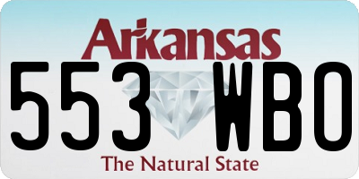 AR license plate 553WBO