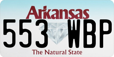 AR license plate 553WBP