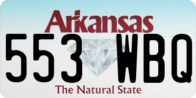AR license plate 553WBQ