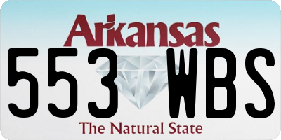 AR license plate 553WBS