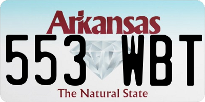 AR license plate 553WBT