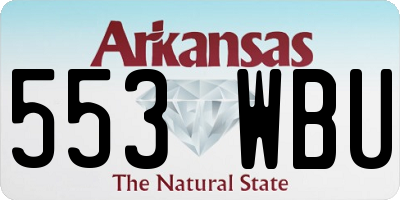 AR license plate 553WBU