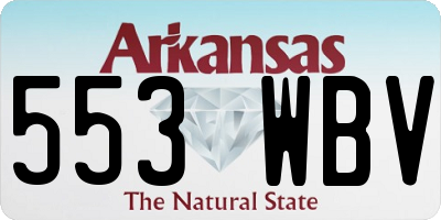 AR license plate 553WBV