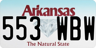 AR license plate 553WBW