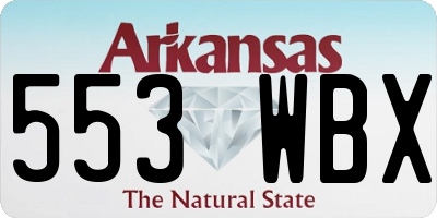 AR license plate 553WBX