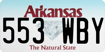 AR license plate 553WBY