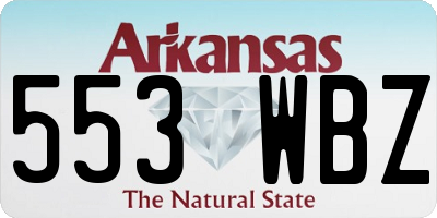 AR license plate 553WBZ