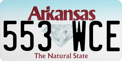 AR license plate 553WCE