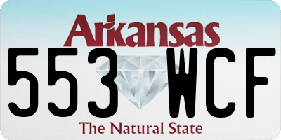 AR license plate 553WCF