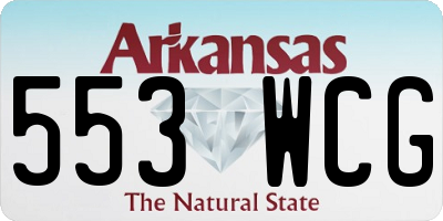 AR license plate 553WCG
