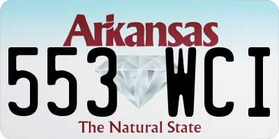AR license plate 553WCI