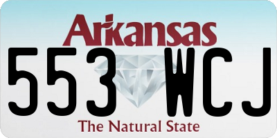 AR license plate 553WCJ
