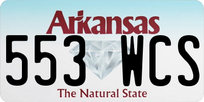 AR license plate 553WCS