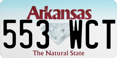 AR license plate 553WCT