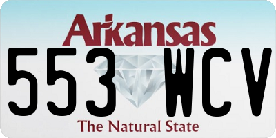 AR license plate 553WCV