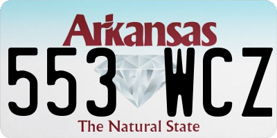 AR license plate 553WCZ