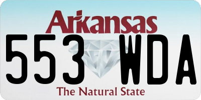 AR license plate 553WDA