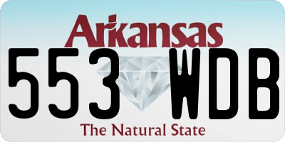 AR license plate 553WDB