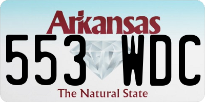 AR license plate 553WDC