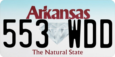 AR license plate 553WDD
