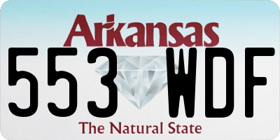 AR license plate 553WDF
