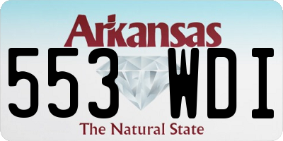 AR license plate 553WDI