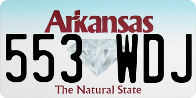 AR license plate 553WDJ