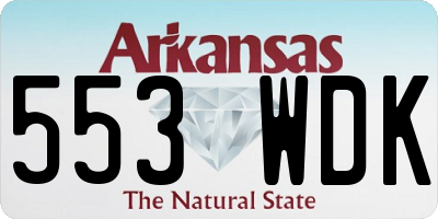 AR license plate 553WDK