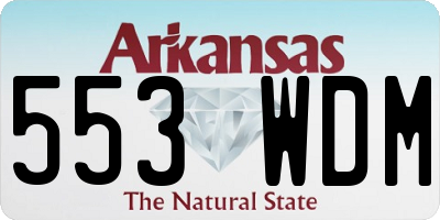 AR license plate 553WDM
