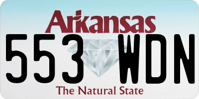 AR license plate 553WDN