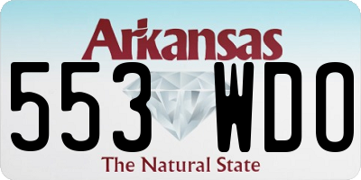 AR license plate 553WDO