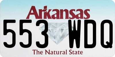 AR license plate 553WDQ