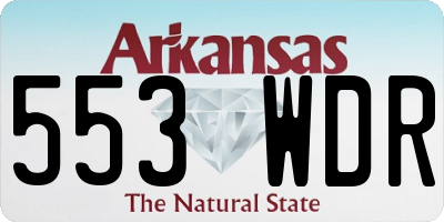 AR license plate 553WDR