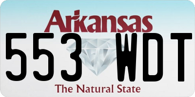 AR license plate 553WDT