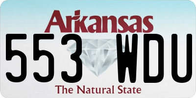 AR license plate 553WDU