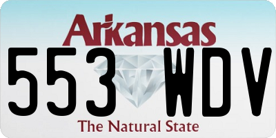 AR license plate 553WDV