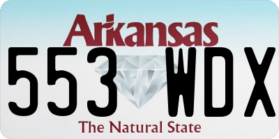 AR license plate 553WDX