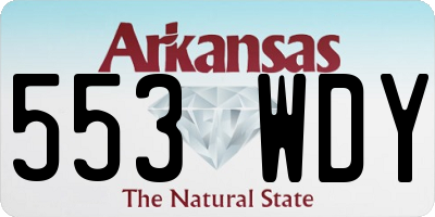 AR license plate 553WDY