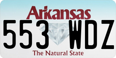 AR license plate 553WDZ